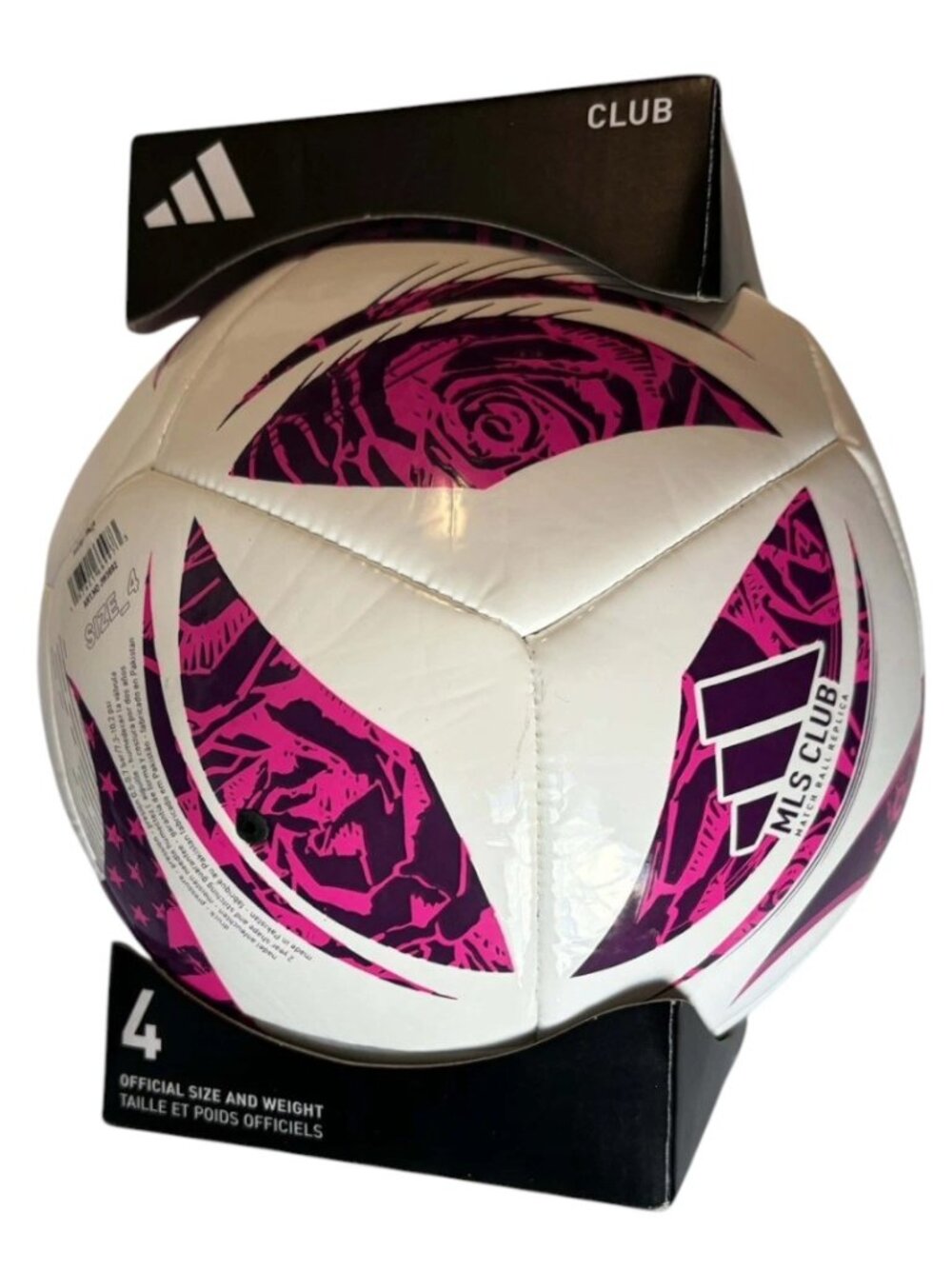 Adidas MLS Club Soccer Ball Size 4 Berry Purple Official Licensed Replica Ball